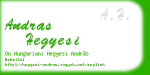 andras hegyesi business card