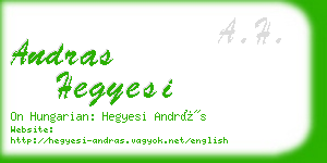 andras hegyesi business card
